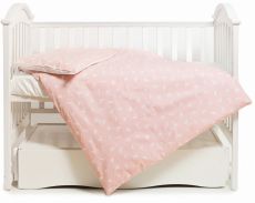 Сменная постель 3 эл Twins Happy 3033-TH-30308, rabbits pink